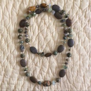 Vintage Artisan Gemstone Statement Necklace